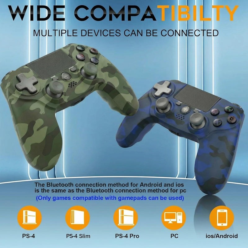citnh Wireless Controller for P-4, Compatible with P4/PC Camo Green | 1000mAh battery, Ergonomic Grip, Type-C port, Hall Effect Joysticks