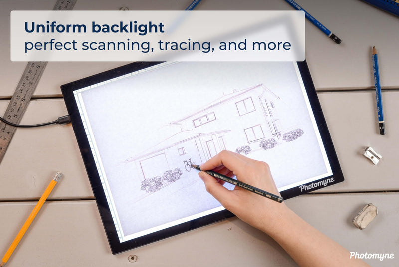Photomyne A4 Light Pad – Slide & Film Negative Scanning Viewer | Perfect for Art, Film & Memories