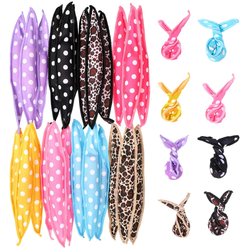  [AUSTRALIA] - 24 Pcs Hair Curler Rollers DIY Night Sleep Foam Hair Styling Tools Flexible Soft Satin Sponge Rollers Overnight Pillow Sponge Curler for Heatless Women Tousle Curly Hairstyle No Heat