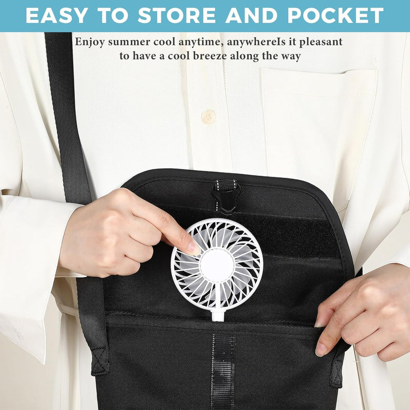 USB Fan Mini Portable Fans 360°Rotation Office Travel Pocket Fan (White) White