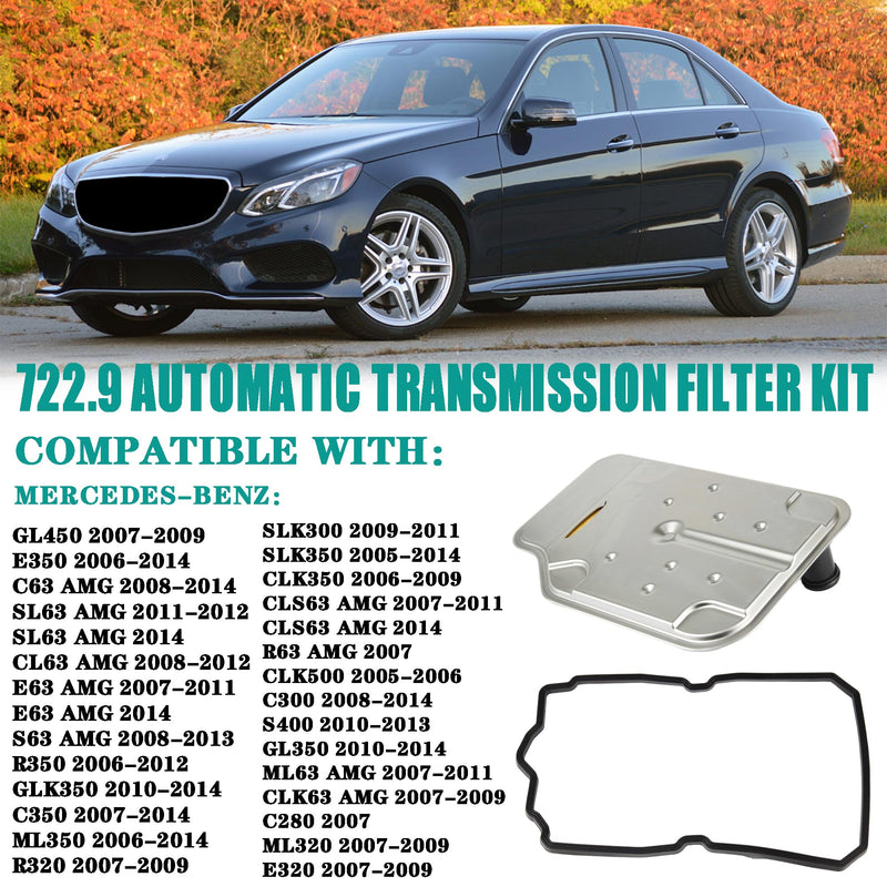 722.9 Automatic Transmission Filter Oil Pan Gasket Kit Compatible with 2005-2014 Mercedes-Benz W221 W219 Replaces# 2202770695 2202770395 2212770095 2212770195