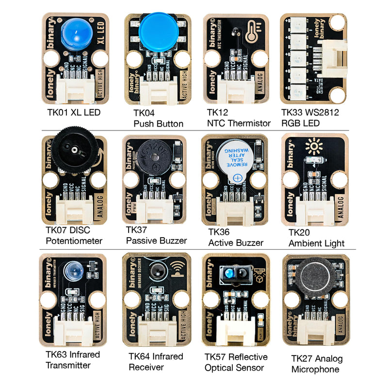 TinkerBlock UNO R3 Starter Kit with 12 Plug-in Sensor Modules, ATmega328P, Extension Board, Compatible with Arduino IDE, STEM & Electronics Learning-No Wiring Needed- Video Tutorials Uno R3 Starter Kit –12 Sensor Modules