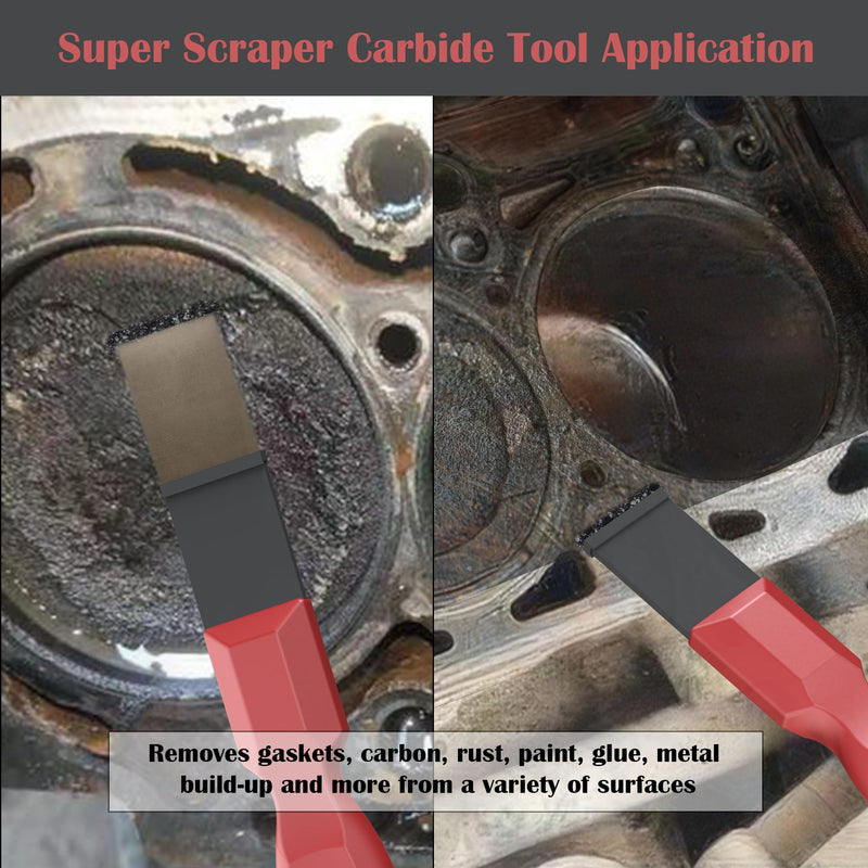 Carbide Scraper, Super Carbide Gasket Scraper for Metal and Automotive, 1-1/4 Inch and 5/8 Inch Carbide Scraper Set (2-Piece)