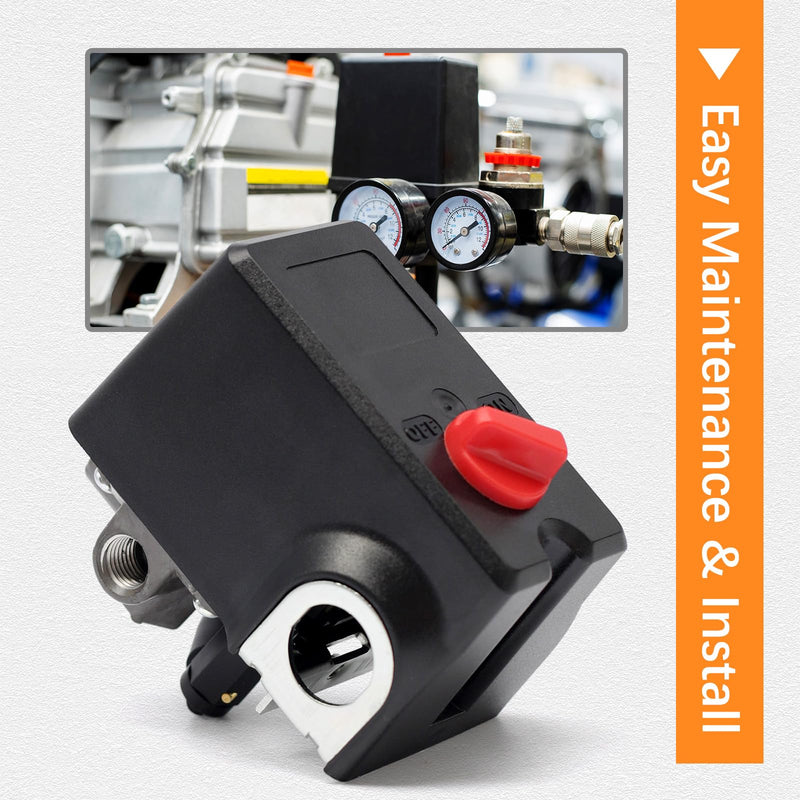 Upgraded Pressure Switch Compatible with Condor MDR 11/11 EA, 26 AMPS 120/240 Volts 120-155 PSI
