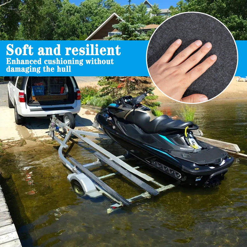 DECOHS Boat Trailer Bunk Carpet - Marine Trailer Bunk Carpet - Trailer Boat Bunk Padding for Outdoor Boat Trailer Jet Ski Ramp Garage Dock 8inch x 20ft