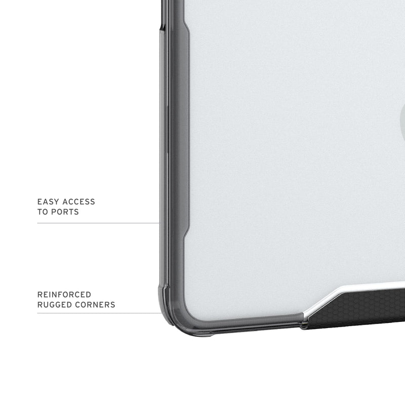 URBAN ARMOR GEAR UAG Designed for MacBook Neo 13" 2026 Case - Rugged One-piece Design with Hinge Cover Impact Resistant Military Grade Hard Shell Transparent Clear Protective Cover, Plyo Ice Plyo - Ice