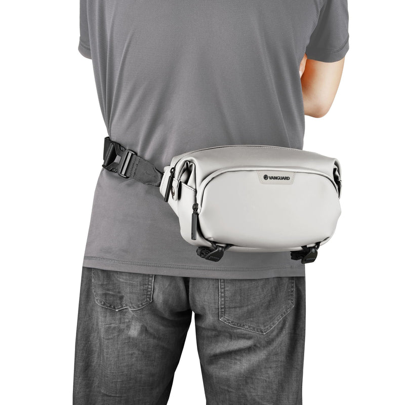 Vanguard VEO Lite W3L Camera & Everyday Waist Pack (Cream) – 3L Capacity, Fits Mirrorless Camera + Accessories, Tripod Strap, Adjustable Wear, Easy-Clean Water-Resistant Design 3 Liter Cream