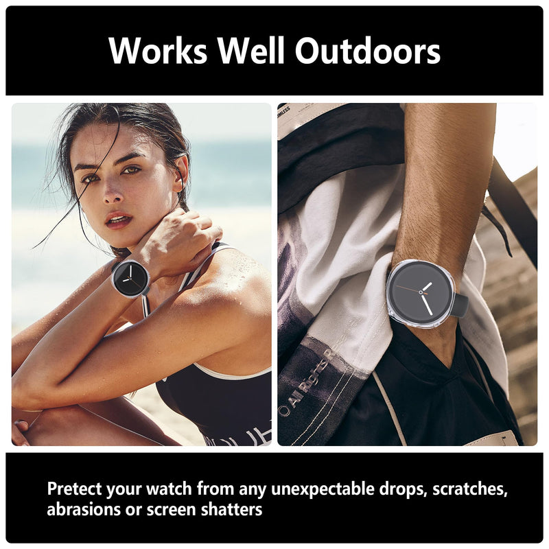 [5+5 Pack] for Samsung Galaxy Watch 9/8 40mm Case, Shockproof Hard PC Bumper+HD Anti-Fog Tempered Glass Protective Film,Waterproof Face Cover Set for Galaxy Watch 9 40mm Accessories. Samsung Galaxy Watch 9 40mm