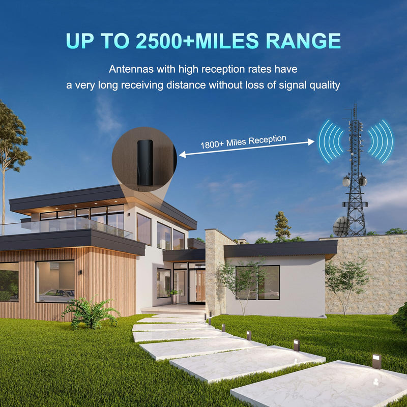  [AUSTRALIA] - TV Antenna, Digital Indoor HD Antennas, Outdoor Antenna with Hooks Digital Antenna for Smart tv Indoor/Outdoor Antenna Supports 4K 8K 1080p