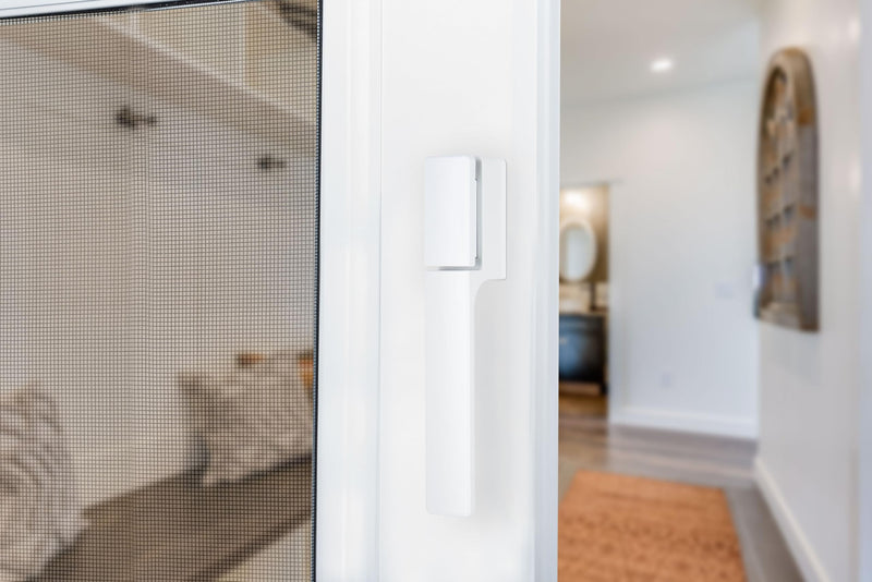 Wright Products - Free Hanging Screen and Storm Door Handle, Replacement Latch Handle for Screen and Storm Doors, No Lock-Out Technology, Easy Installation, Modern Design (Modern, White) Contemporary