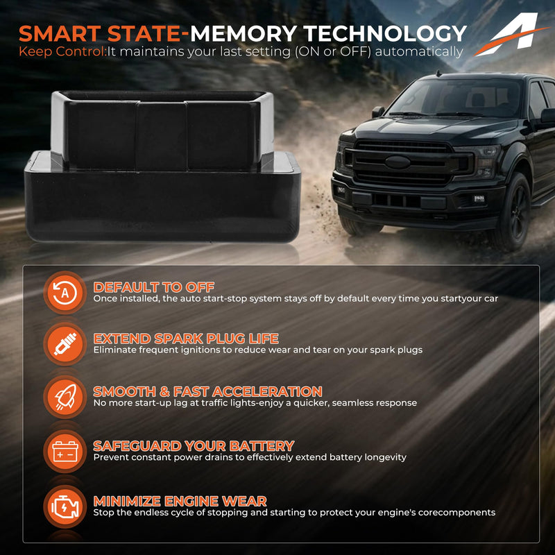 Auto Start Stop Eliminator Compatible with 2015 2016 2017 2018 2019 2020 Ford F150 Accessories 15-20 F150 2