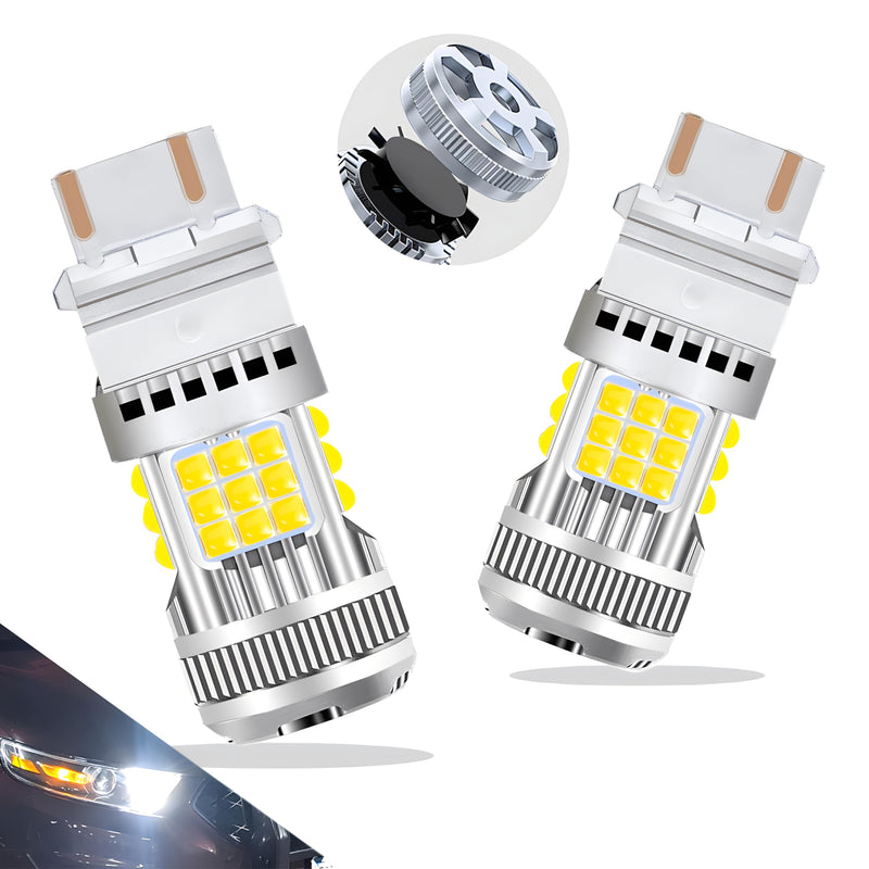 3157 LED Bulb White, Super Bright 4000 Lumen 3156 3057 3056 3047 3457 4157 4114 LED Bulbs for Backup Reverse Lights, Brake Tail Lights, Parking Turn Signal Daytime Running Lights (Pack of 2)