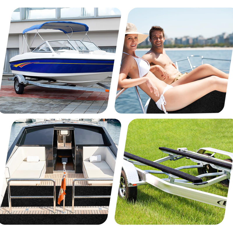 Boat Trailer Bunk Carpet - Adhesive Backed Marine Trailer Bunk Padding for Outdoor Boats Trailers Jet Ski Ramps Dock 13 ft x 12"