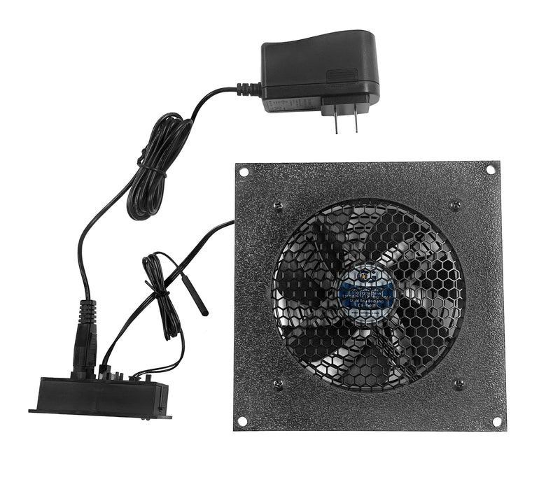 Coolerguys Pre-Set Thermal Controlled Cooling Kits for Cabinets, AV, and Components (Single 120mm, Thermal Plastic) Single 120mm