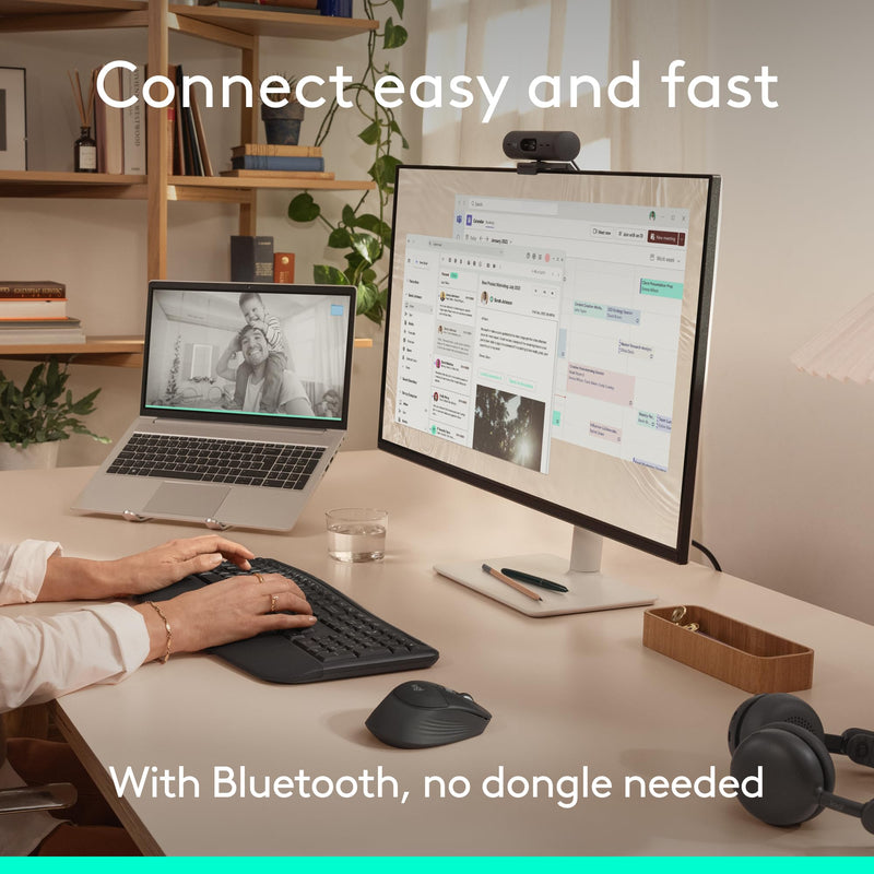 Logitech Signature Comfort Plus M850 L Wireless Mouse Bluetooth - Graphite | Bluetooth, palm cushion, 24-month battery, customizable buttons, for Windows, Mac, iPad With Palm Cushion