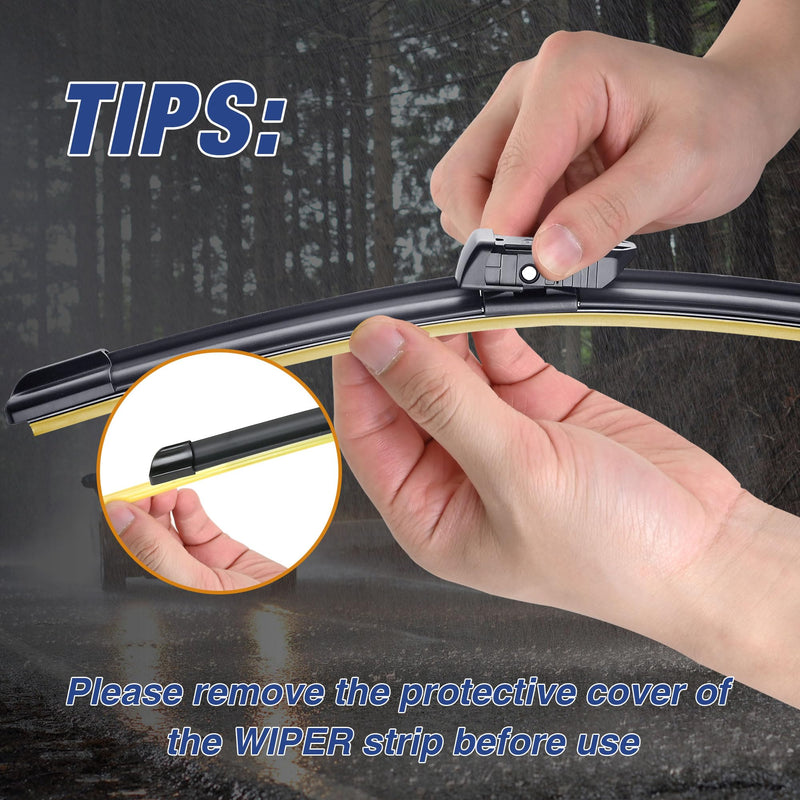 22"+22" Wiper Blades Replacement for Chevy Silverado/GMC Sierra 2014 2015 2016 2017 2018 (Set of 2) Quiet and Durable Stable All-Season Windshield Wiper Blades