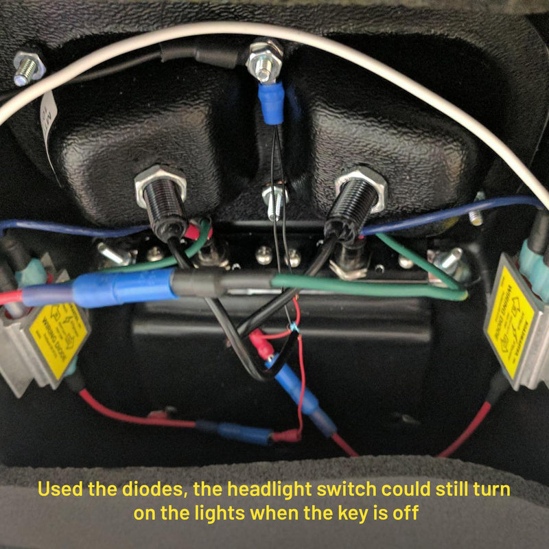 Oyviny Hy-Power Diode, 2 Input 1 Output Trailer Light Wire Diodes Spade Towed Vehicle Diodes Kit, Tail Light Isolating Diodes for Motorhome Trailer