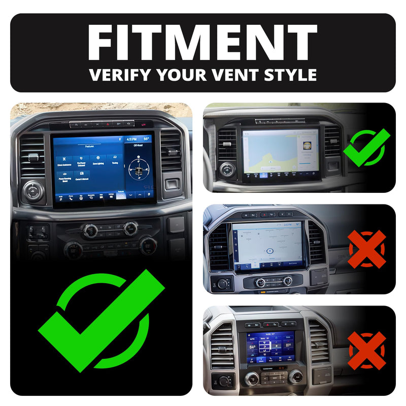 Tackform Link Vent Mount Universal Phone Holder - Compatible with 2021-2025 Ford F150 & Raptor, 2023-2025 Ford Super Duty | Aluminum | Zero Slip, Anti-Scratch | 2" Arm | Blue