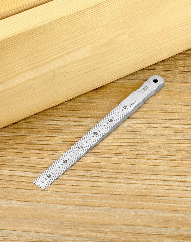 QWORK Taper Gauge Gap Gage Welding Wedge Feeler Gauge Gap Feeler Wedge Gauge Gap Hole Measure Tool 0.4-6mm - Carbon Steel with Chrome Plating