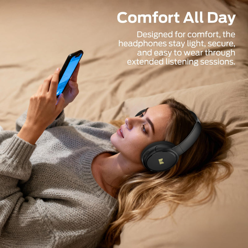 Monster TVlink 300 Wireless TV Headphones Transmitter Base Bluetooth 5.3 | Over Ear Design, 45 Hours Battery Life, Low Latency Under 40ms, Foldable Comfortable Fit, Plug & Play Setup Black