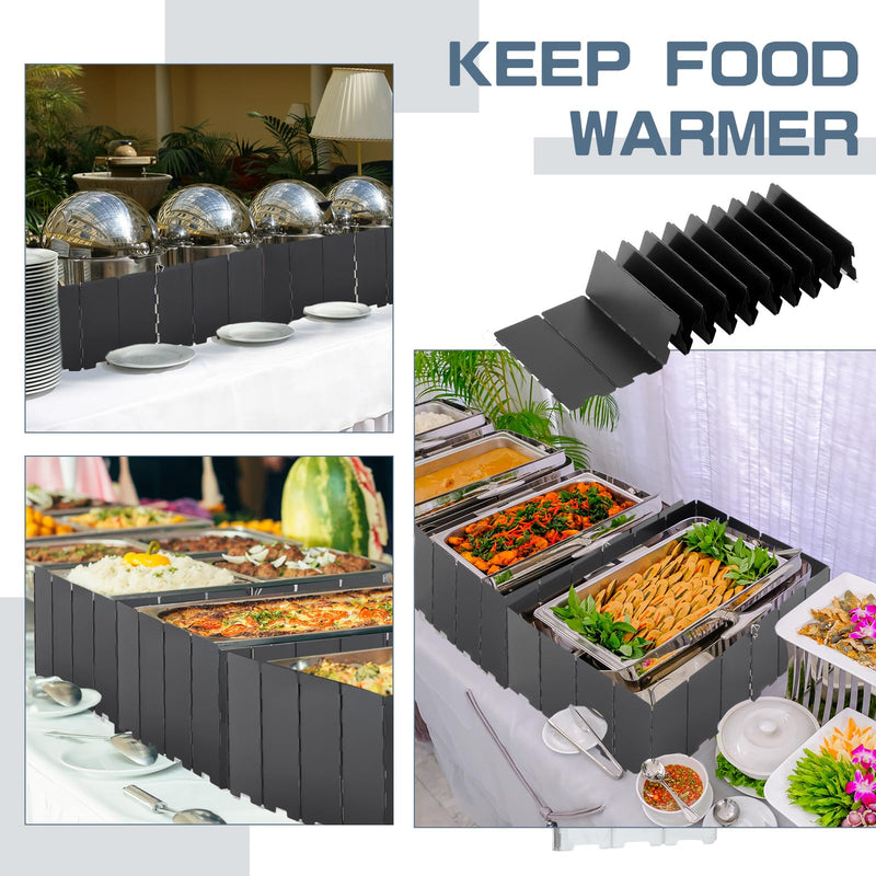 MorningRo 2 Pcs 40 Plate Camping Stove Windscreen Stainless Steel Folding Wind Cover with Drawstring Bag Windscreen for Camping Stove Picnic Backpacking Alcohol Stoves Wind Shield (Black) Black