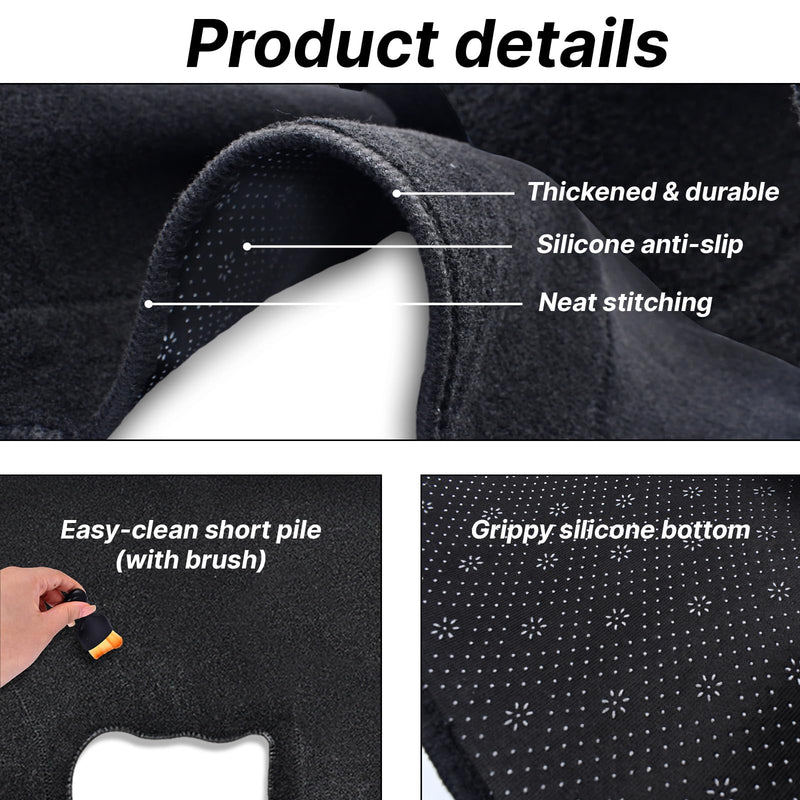 Dash Cover Mat for Nissan Altima 2007 2008 2009 2010 2011 2012 with Dust Brush Non-Slip Dashboard Cover Mat Center Console Sunshield Protector Pad Nissan Interior Accessories fFor Nissan Altima 2007-2012