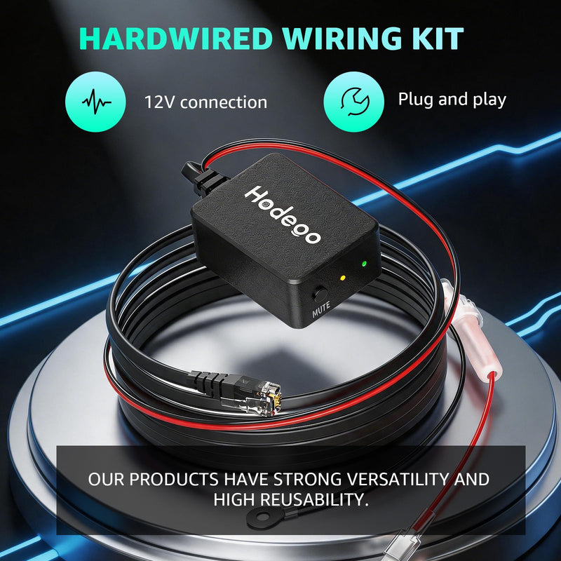 Radar Detector Smart Hardwire Kit for Uniden RDA-HDWKT with Mute Button | for Uniden Smart Cord Modle R8w R8 R7 R4w R4 R3 R1 etc. LED Alerts & Adhesive Velcro Strips
