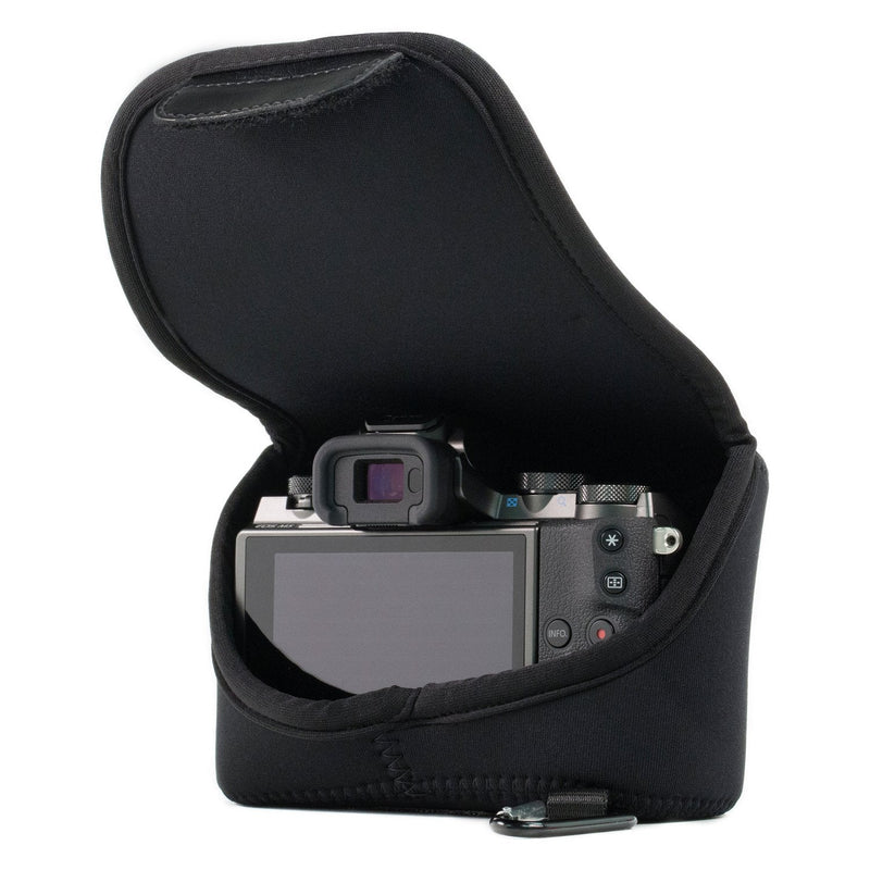Megagear MG1036 Ultra Light Neoprene Camera Case Compatible With Canon Eos M50 Mark Iı (15-45MM), M50, M5 (15-45MM) - Black, PU Leather