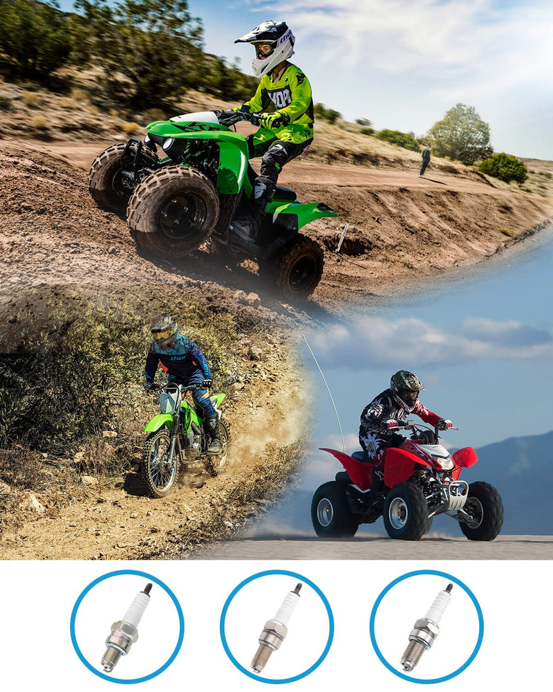 A7RTC CR7HSA Motorcycle Spark Plug A7RC A7TC CR7HSA 4549 Replace for GY6 Engine 50cc 70cc 90cc 100cc 110 125 150cc Motorcycle ATV Quad Scooter Go Kart Moped Chopper Buggy Dirt Racing Bike