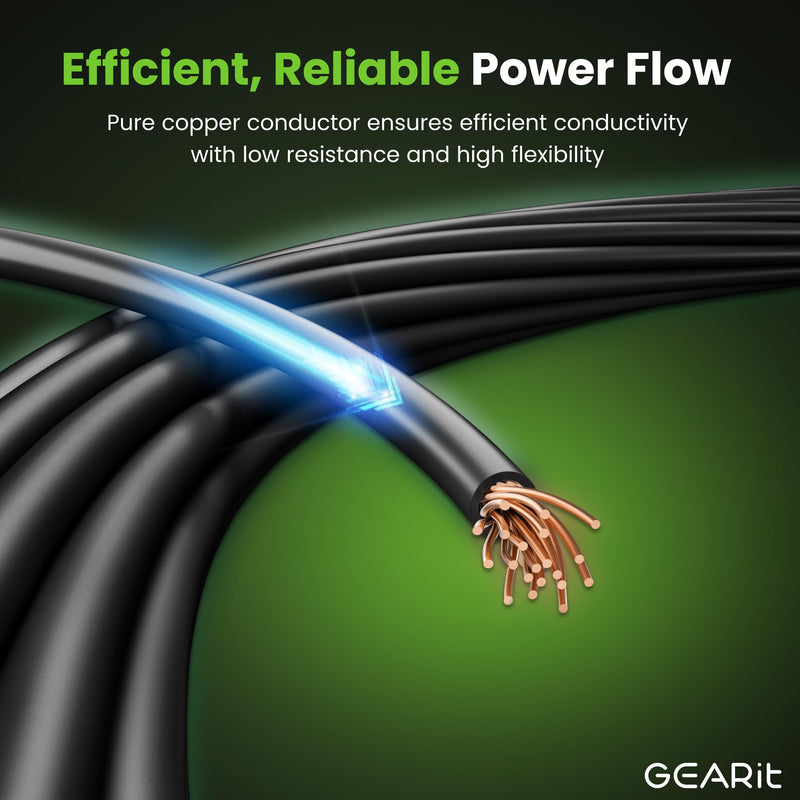 GEARit 14 Gauge THHN Copper Building Wire 100 Ft, 14 AWG Stranded Single Conductor Electrical Wire, 600V 90°C PVC/Nylon Jacket for Conduit, Raceway, Branch Circuit Wiring, Black 100 Feet Stranded THHN