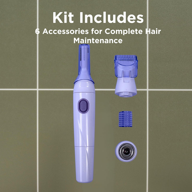  [AUSTRALIA] - Wilkinson Sword Intuition Perfect Finish 4-in-1 Styler and Trimmer for Women Multi-Zone Hair Removal 7 attachments included