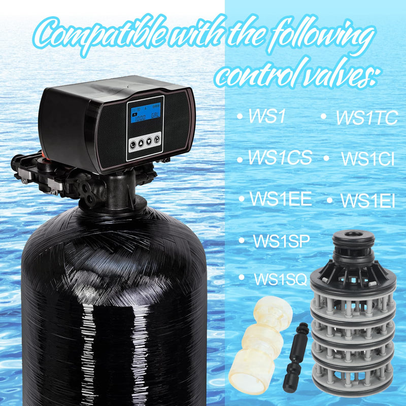 Upgraded WS1 Spacer Stack Assembly WS1 Interior Kit Bundle compatible with Clack Water Softener, Include Downflow Piston V3011, Brine Regenerant Piston V3174, Spacer Stack V3005