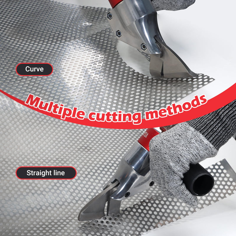 VLOXO Sheet Metal Cutter Drill Attachment Compatible with Multiple Models of Electric Drill, Heavy Metal Cutter for Cutting Iron and Aluminum The Drill Shear Attachment with 360 Degree Pivoting Handle