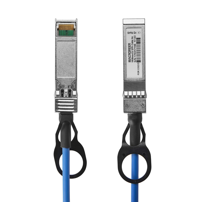 10G SFP+ DAC Twinax Cable (Compatible with Ubiquiti UACC-DAC-SFP10-3M), Passive Direct Attach Copper, 3M 9.8ft SFP+ to SFP+ DAC,Blue 3-Meter(10ft) for Ubiquiti