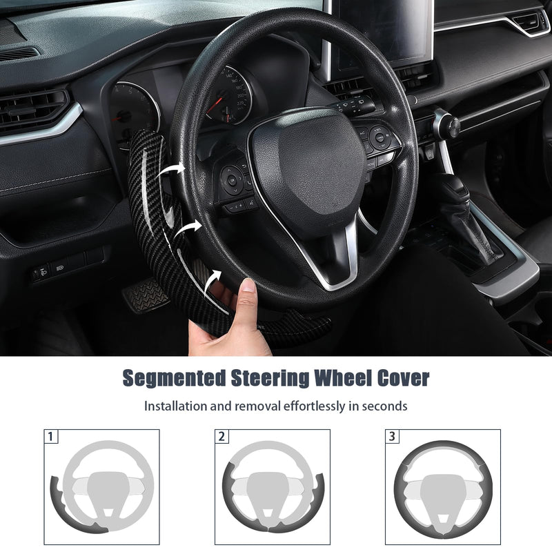 Aimato Customized Steering Wheel Cover for Toyota Camry 2018-2024/RAV4 2019-2025/Corolla 2020-2025/Avalon 2019-2022/Venza 2021-2024 Thin,Anti-Slip,Scratch-Resistant Exclusive Car Accessory for Toyota Glossy Black For Camry 2018-2024/ RAV4 2019-2025
