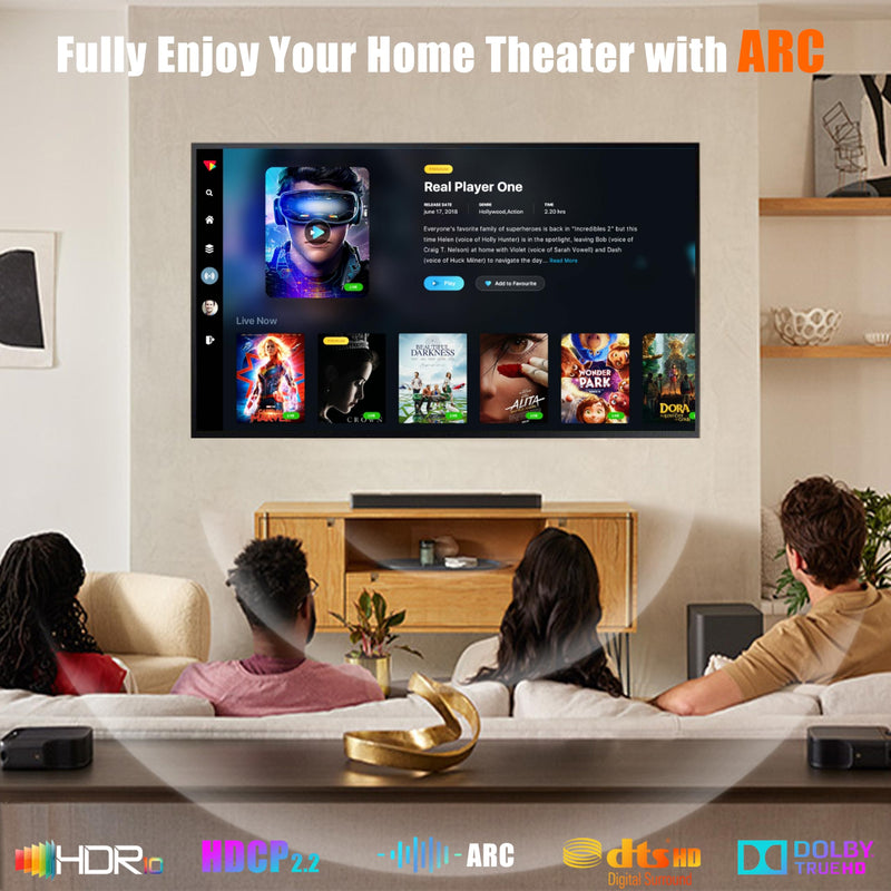 4K HDMI 2.0 Cable, 10FT, 5-Pack, 18Gbps | Long Reach for Home Theater and Gaming, 4K@60Hz, 2K@240Hz, HDR10, 3D, ARC, Dolby, HDCP 2.2 Orange