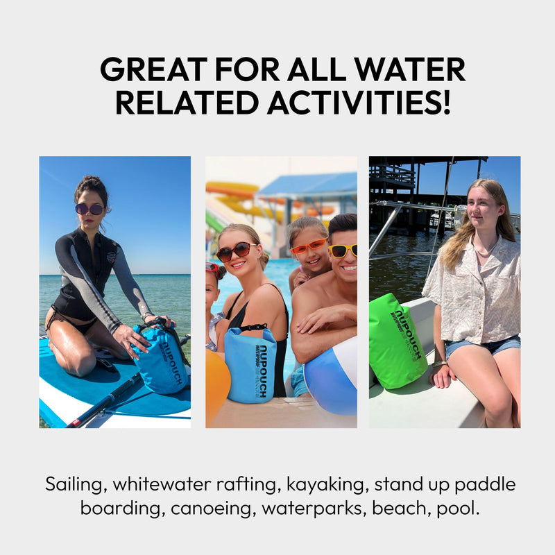 Nupouch Waterproof Dry Bag: 2L/5L/10L/20L Roll Top Lightweight Dry Storage Bag, Backpack for Travel, Swimming, Boating, Kayaking, Camping, or Beach 20 Liters Yellow