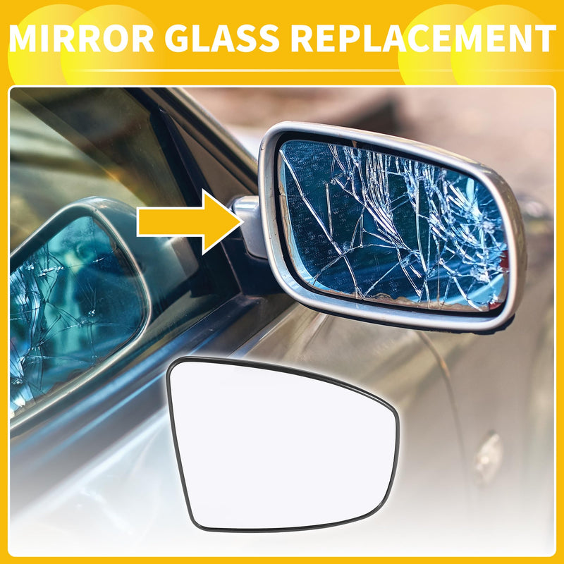 for Nissan Murano 09-14 Car Rearview Passenger Right Side Heated Mirror Glass Replacement W/Backing Plate