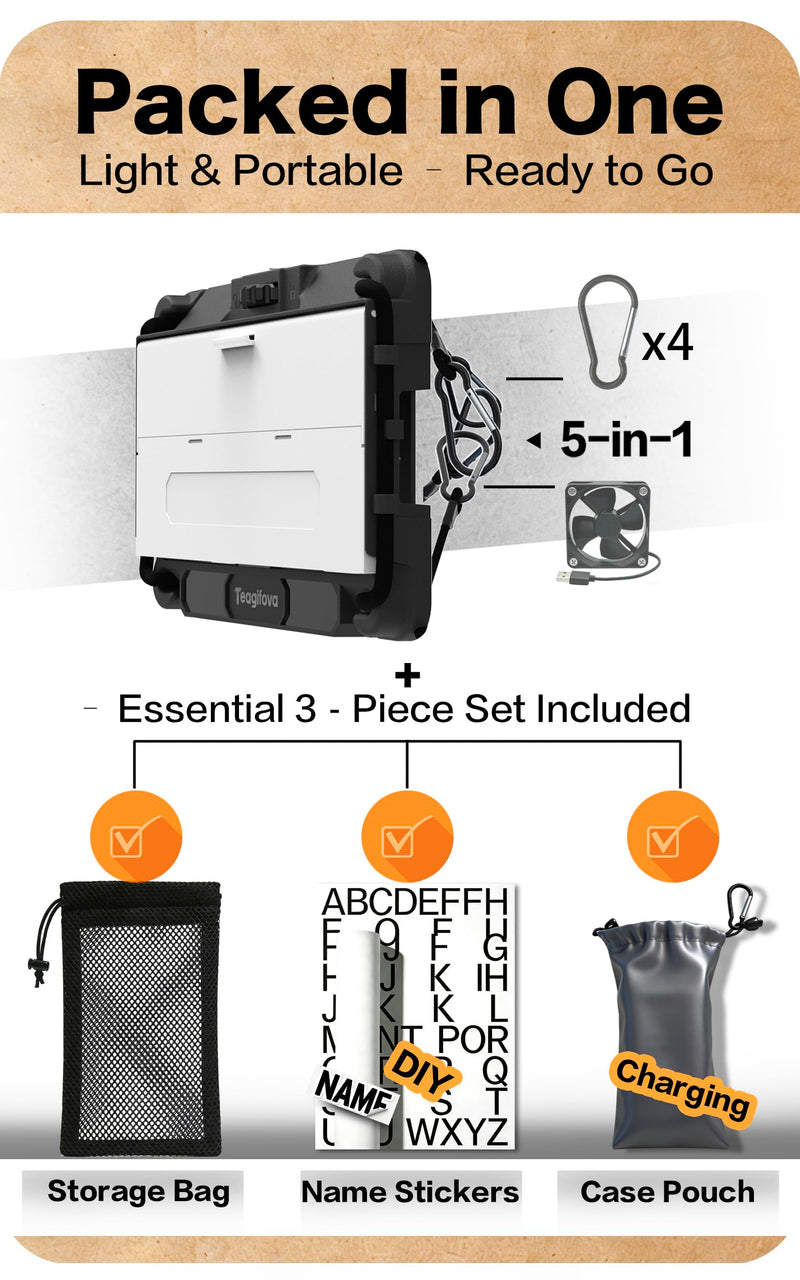 Phone Fence Mount with Sun Shade and Cooling Fan, Gamechanger Mounting Kit for Baseball Softball Tennis - Streaming Kit for iPhone, Clear View No Fence Bars in Frame (White) White