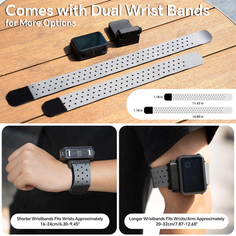 DELOPE Magnetic Wrist Mount Strap Compatible with DJI Osmo Nano & Xtra Atto | Wristband Holder Real-Time Monitoring Video Recording for Vlog Hiking Cycling Outdoor Sports