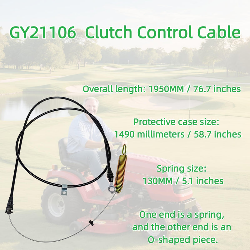 GY21106 GY20156 Clutch Control Cable for John Deere Mower - PTO Engagement Cable Fit for John Deere L100 L110 L118 L111 LA105 LA120 LA125 & X300 Series Riding Lawn Mower Tractor with 42" Deck