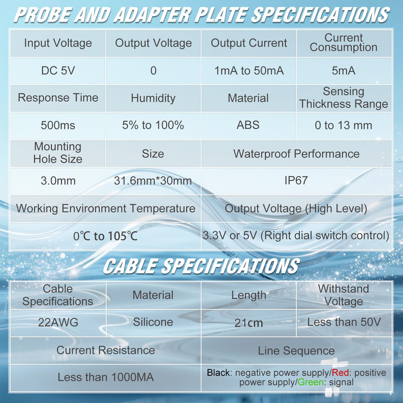 CQRobot Capacitive Non-Contact Water/Liquid Level Sensor Compatible with Arduino, Raspberry Pi and Other Motherboards. for Industrial Production, Aquarium, Chemical Solution, Agriculture, etc. Non-Contact Type-2