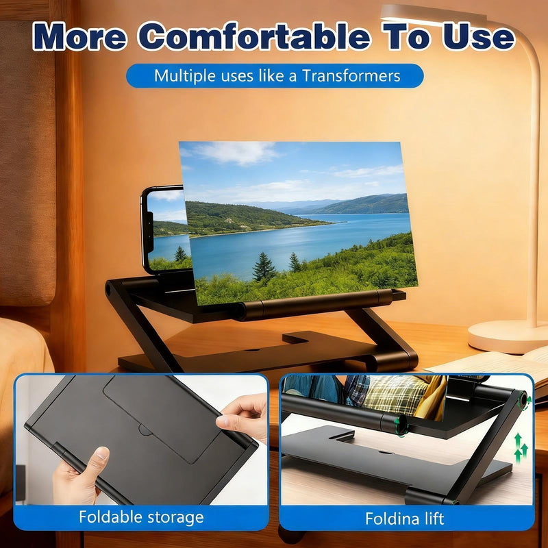 Phone Magnifier Portable Display Amplifier Tool | Cell Phone Magnifier for Family Adults Men Women Office Study Travel Outdoor Home Indoor Black