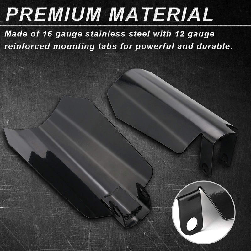StarknightMT Motorcycle Handguards Black Coffin Cut Stainless Steel Hand Guards Compatible with 2006-2022 Touring Models Road Glide Street Glide Road King Heritage Classic with Cable Clutch (Large) 4.5inch (for cable clutch style)