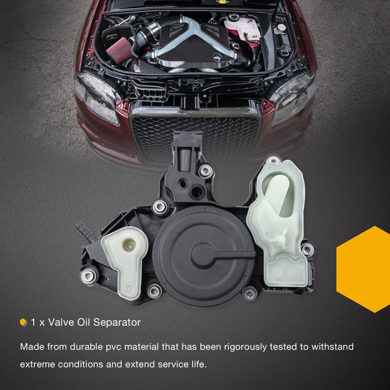 06K103495 PCV Valve, Oil Separator Engine Crankcase Vent Valve, Compatible with Audi A3 A4 Volkswagen Golf VW Jetta Passat Bettle GTI 1.8T 2.0T 2014-2018, Replace 06K013495AA 06K103495AT 06K103495AA