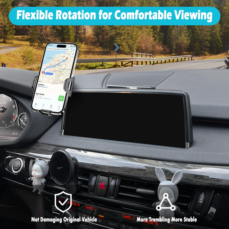Car Phone Holder Fits for BMW X5 2014-2018/X6 2015-2019 Accessories(Only fit for 10.3-Inch Screen),Thick Cases Friendly,Cell Phone Mount for 4.7-7 in Phones X5 2014-2018/X6 2015-2019(10.3 in Screen)