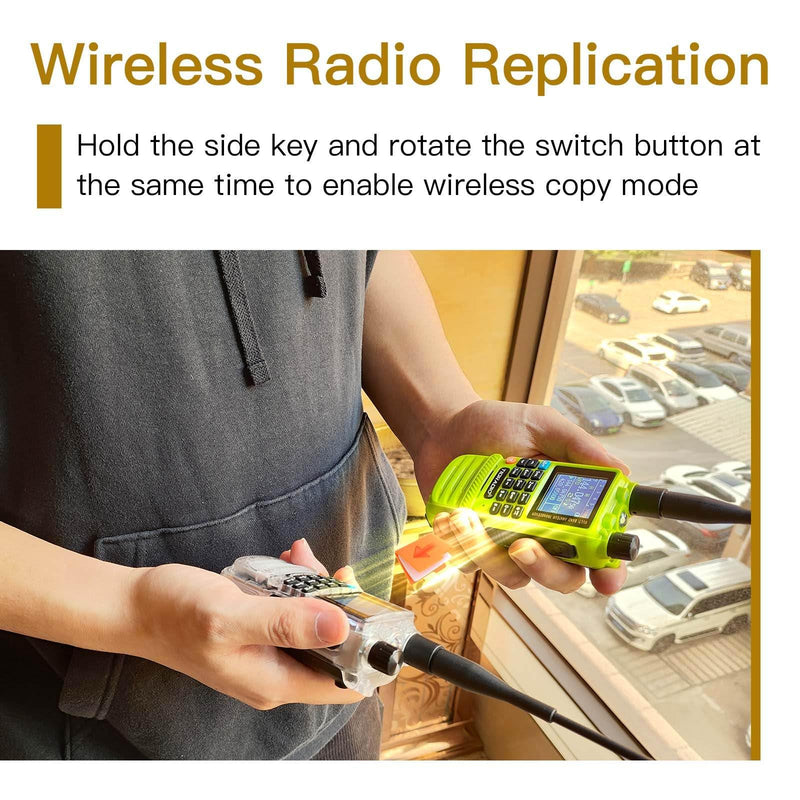 TIDRADIO TD-H3 GMRS Radio Two Way Radio Multi-Band Receiving,USB-C Programming & Charging,2500mAh Battery,AM/FM Reception,DTMF NOAA VOX SCAN,Walkie Talkies with Earpiece & TD-771 Antenna,Green 1 Pack Full Kits (Green)