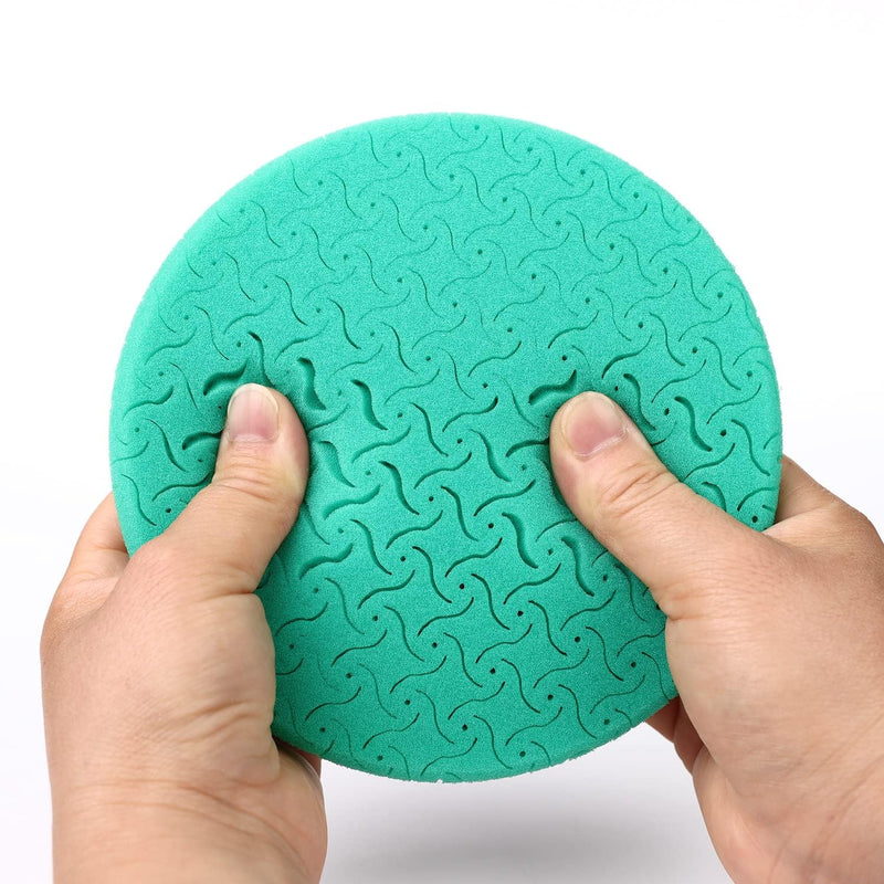 6" Buffing Polishing Pads,7Pcs 6.5 lnch Backing Plate,Compound Buffing Sponge and Woolen Pads,Cutting Polishing Pad Kit for Car Buffer Compounding,Polish and Wax (6 Inch (150mm)) 6 Inch (150mm)