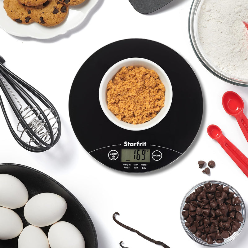 Starfrit Digital Kitchen Scale - 5kg/11lb - Precision Baking Imperial to Metric - Measures Liquid Volume
