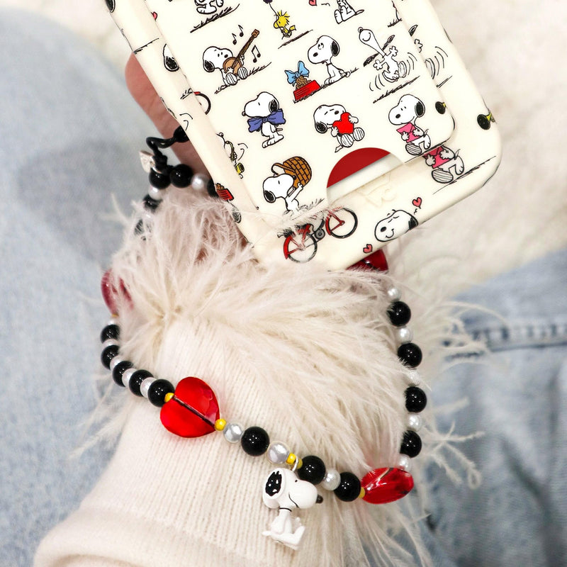 VELVET CAVIAR Phone Charm Wrist Strap - Cute Lanyard Accessory for Women - Compatible with all Phone Cases Snoopy Hearts